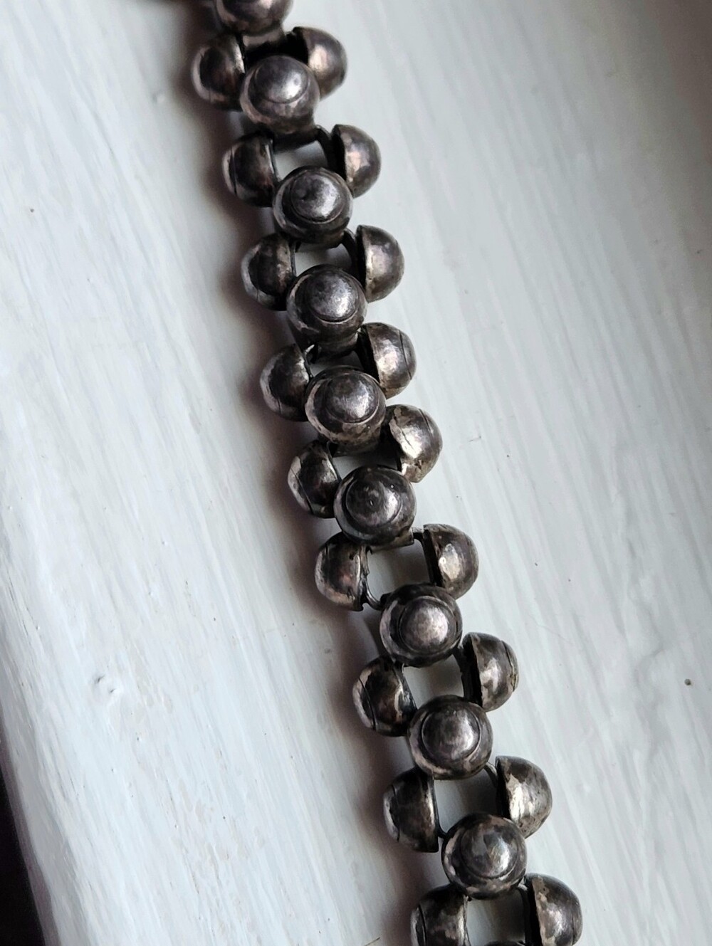 TAXCO STERLING SILVER CAVIAR TONGUE CLASP BRACELET 8 1/2" - Picture 6 of 12